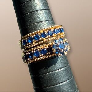 Sapphire on gold sz 5 (NOT BP)